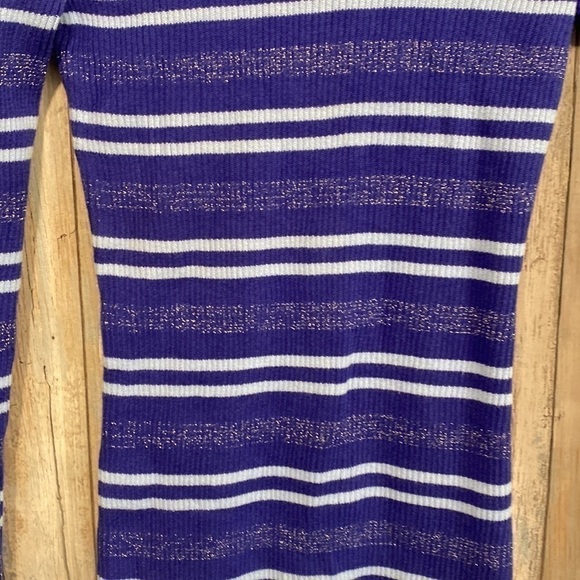 Basic Editions Blue Striped Long Sleeve Turtleneck Sweater | NWOT | Medium - Picture 7 of 10